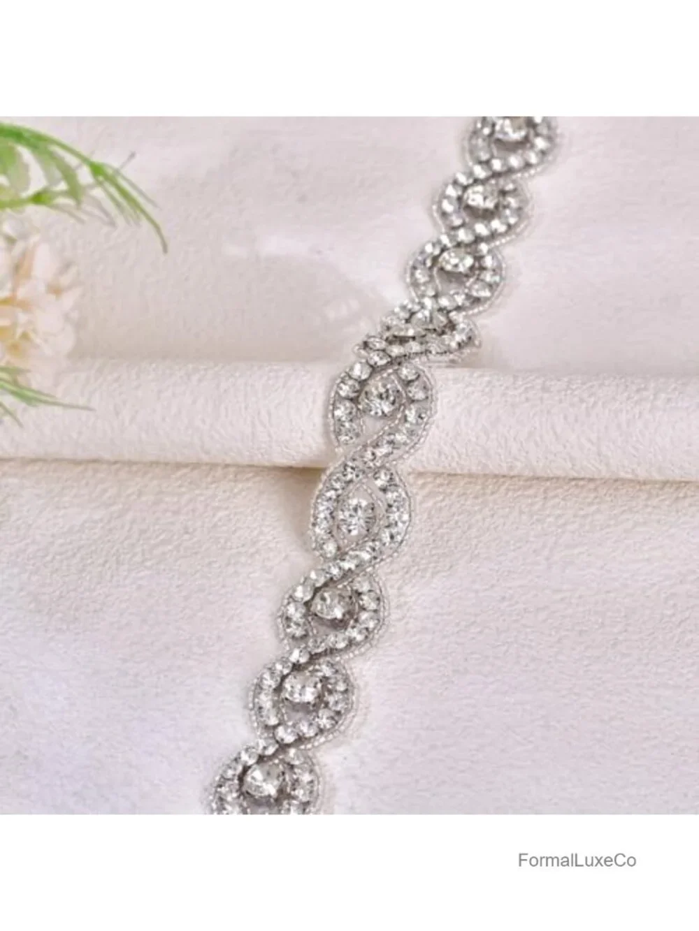 Rhinestone Satin Belt Plus Size Adjustable Lace Up Waistband Bridesmaid Party